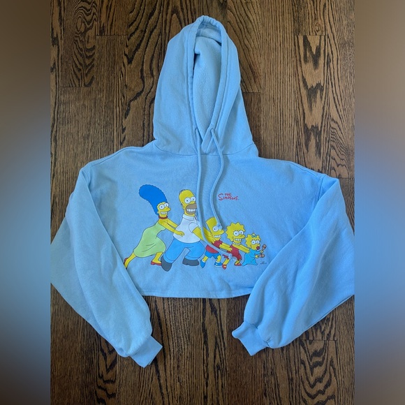 The Simpsons cropped oversized sweatshirt hoodie XS - Picture 5 of 5